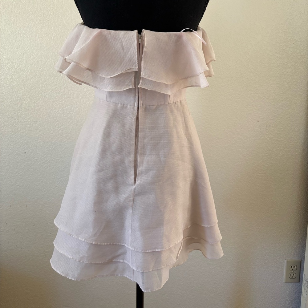White off the shoulder ruffle dress
